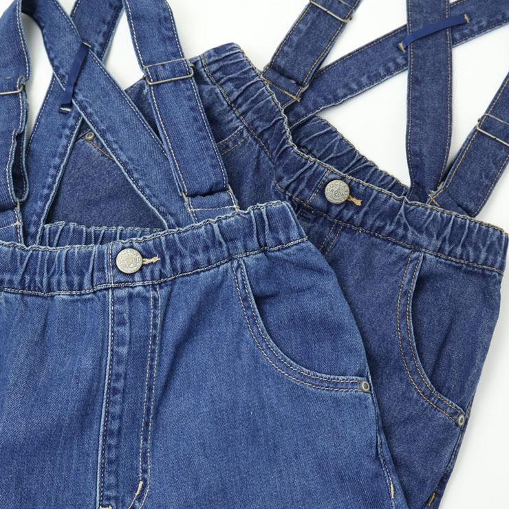 OCEAN&GROUND ワイドデニムパンツ サスペンダー付き ゆったり ロングパンツ オーシャンアンドグラウンド 120 130 140 4427005 子供 男の子 女の子 | Ocean&Ground | 09