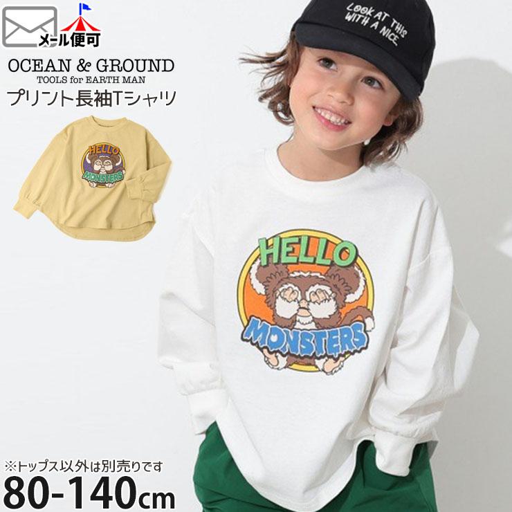 Ocean&Ground OCEAN&GROUND 長袖Tシャツ HELLO MONSTERS ワイド