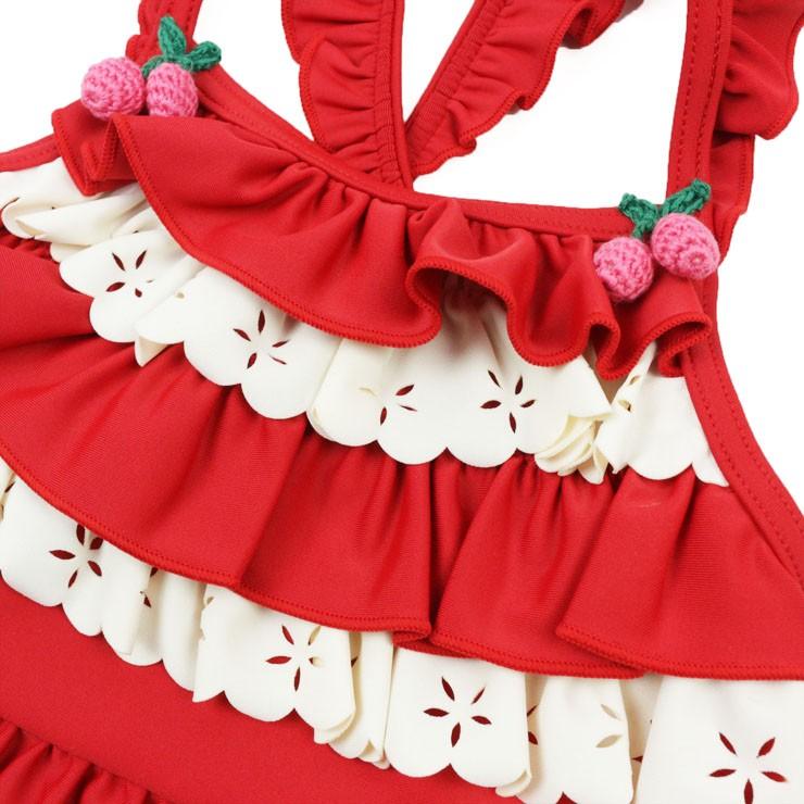 Souris スーリー 水着ース 4段フリル スイムウエア スイミング ベビー キッズ 女の子 子供服 ブランド ベビー 子供服ピカデリーサーカス 通販 Yahoo ショッピング
