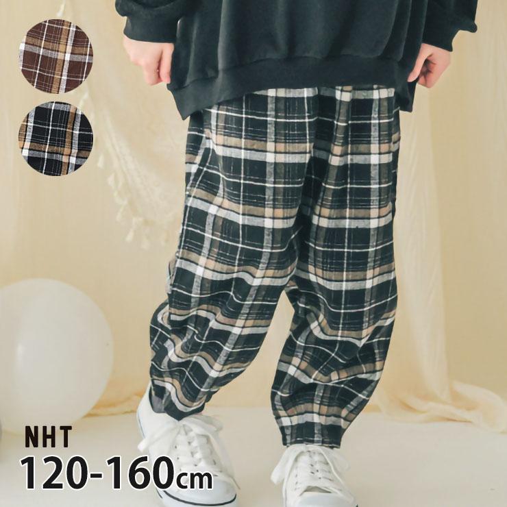 NHT サーカスパンツ ロングパンツ タック入り チェック柄 ネル素材