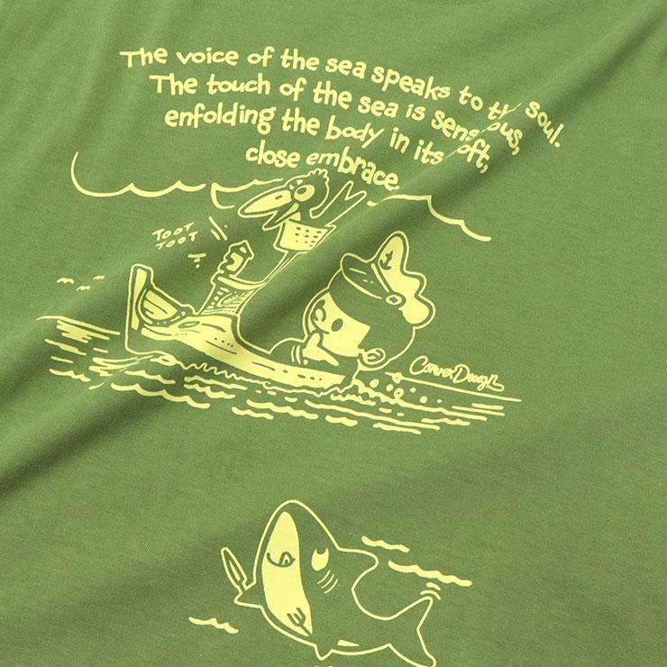 CONVEX 長袖ワイドTシャツ ボートミュータン プリント 120 130 140 150 