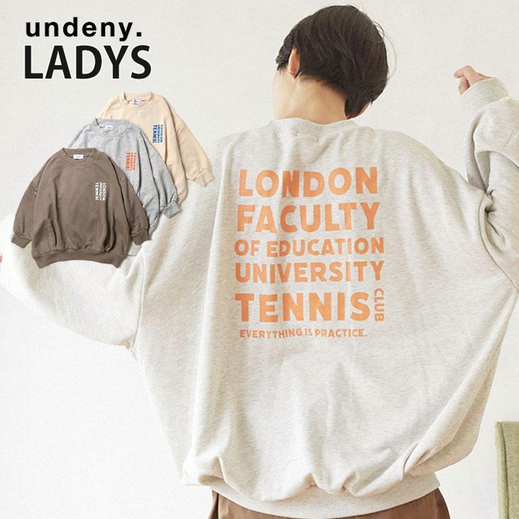 undeny. undeny トレーナー タックプルオーバー 裏毛 TENNIS CLUB 