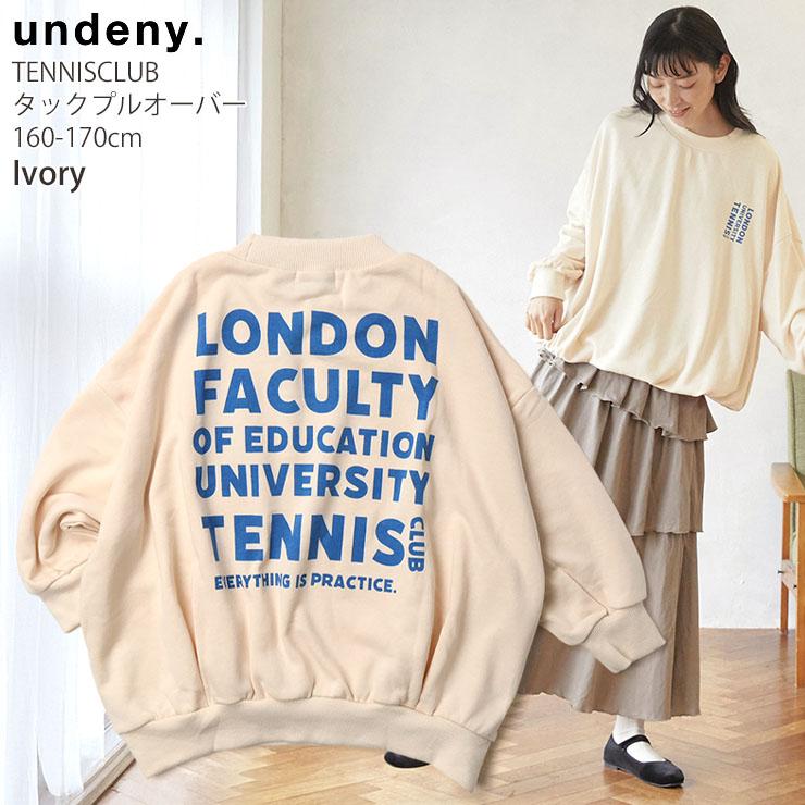 undeny. undeny トレーナー タックプルオーバー 裏毛 TENNIS CLUB 