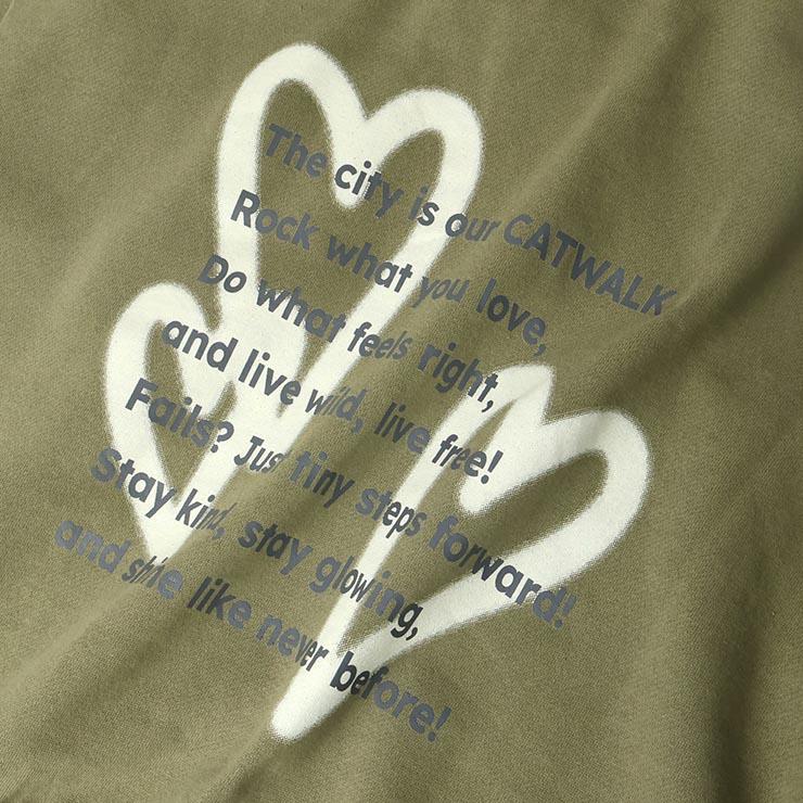 LOVETOXIC Lovetoxic 薄裏起毛スウェットセットアップ スプレー