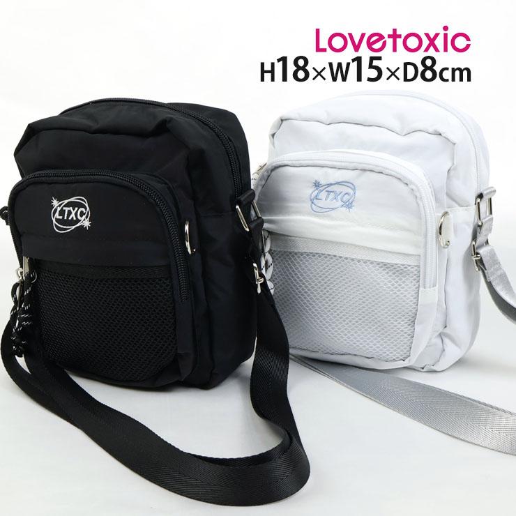 LOVETOXIC Lovetoxic ミニショルダーバッグ メッシュポケット ロゴ 鞄