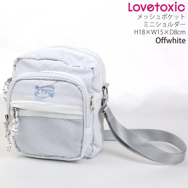 LOVETOXIC Lovetoxic ミニショルダーバッグ メッシュポケット ロゴ 鞄