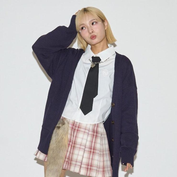 LOVETOXIC Lovetoxic ジュニア ネクタイ付き 長袖シャツ ショート丈