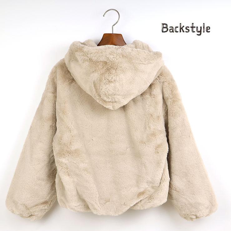 LOVETOXIC Lovetoxic ファーパーカー 裏地付き 無地 カラー フード付き