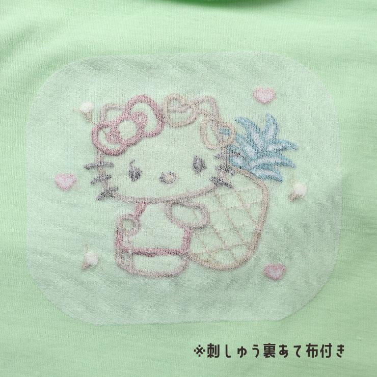 petit main サンリオコラボ ハローキティ キッズ 肩あきトップス 半袖T