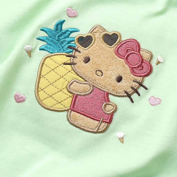 petit main サンリオコラボ ハローキティ キッズ 肩あきトップス 半袖T
