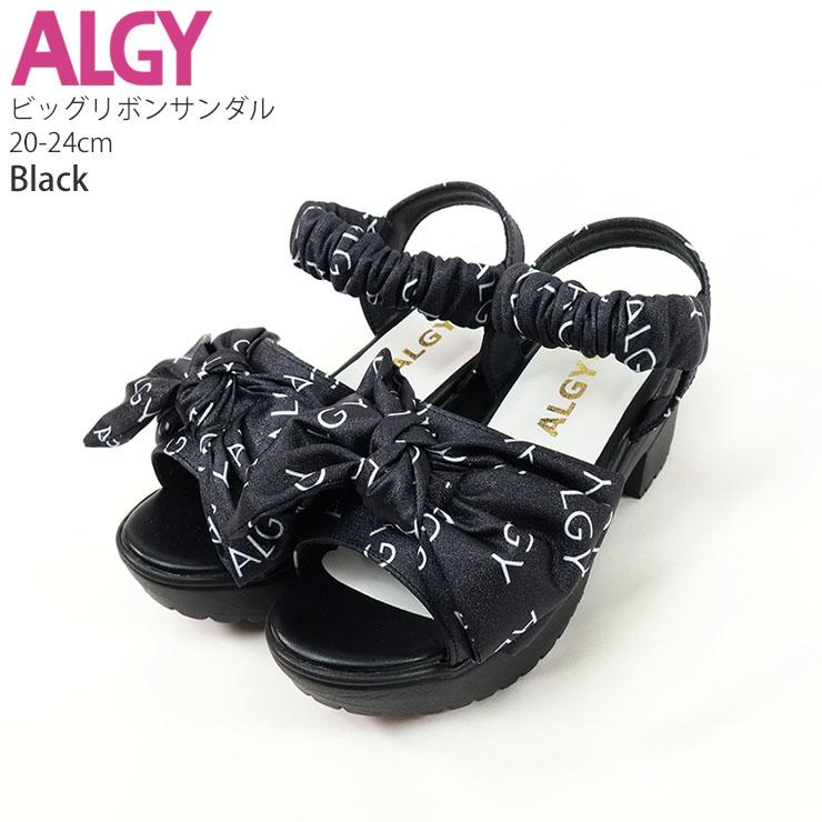 algy（アルジー） ビッグリボンサンダル ヒール 厚底 かかと 靴 子供靴