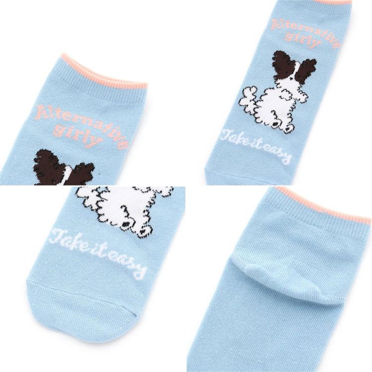 シースルー くまちゃん靴下 ワンポイント 3色 