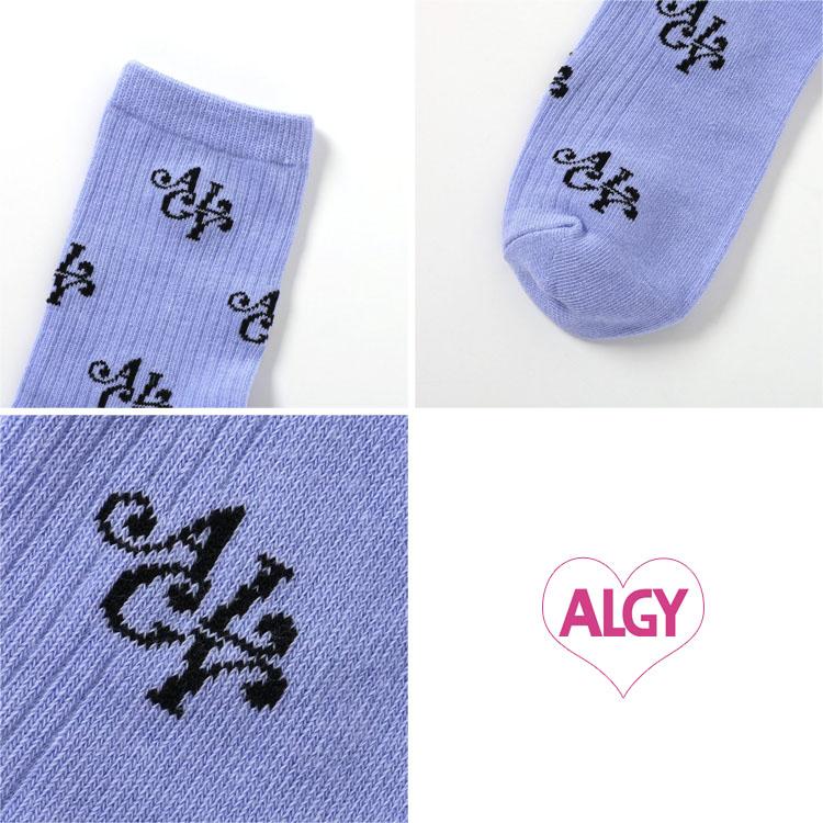 algy ALGY 靴下 クルーソックス 総柄 ロゴ 抗菌防臭 アルジー 22 algy ALGY 靴下 クルーソックス 総柄 ロゴ 抗菌防臭 アルジー 22