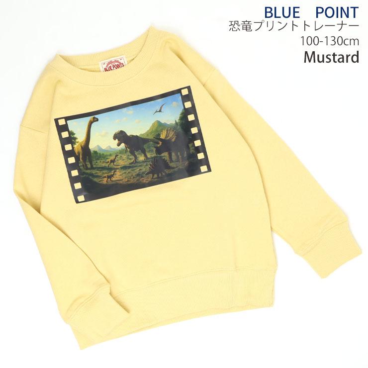 トレーナー 裏毛 恐竜 フォトプリント 綿100% スウェット BLUE POINTS