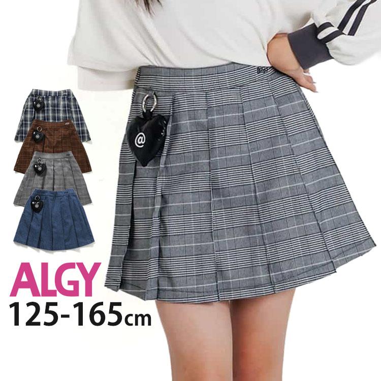 algy ALGY インナーパンツ付プリーツスカート チャーム付き