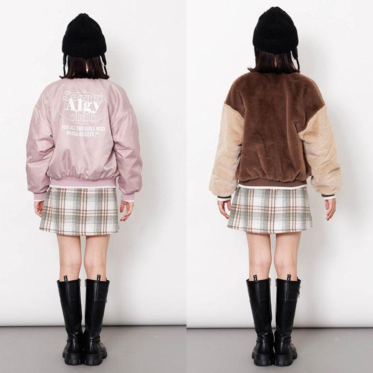 algy（アルジー） リバーシブルブルゾン ナイロン フェイクファー