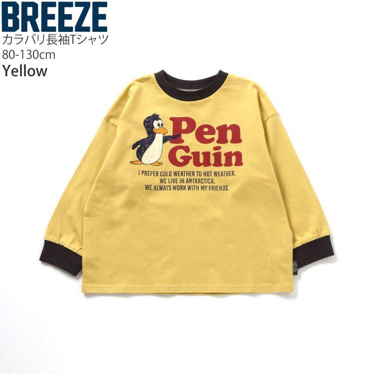 BREEZE 長袖Tシャツ カラバリ プリント NET別注 綿100% ロンT ロングT 