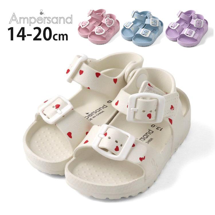 Ampersand（アンパサンド） キッズ サンダル EVAサンダル 花柄 ハート