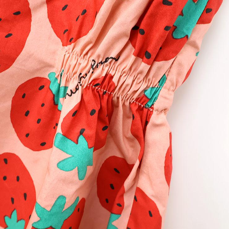 moujonjon ショートスリーブワンピース 半袖 さくらんぼ柄