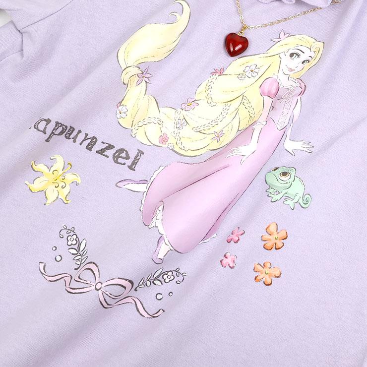 ディズニープリンセス キッズ 長袖Tシャツ アリエル ラプンツェル