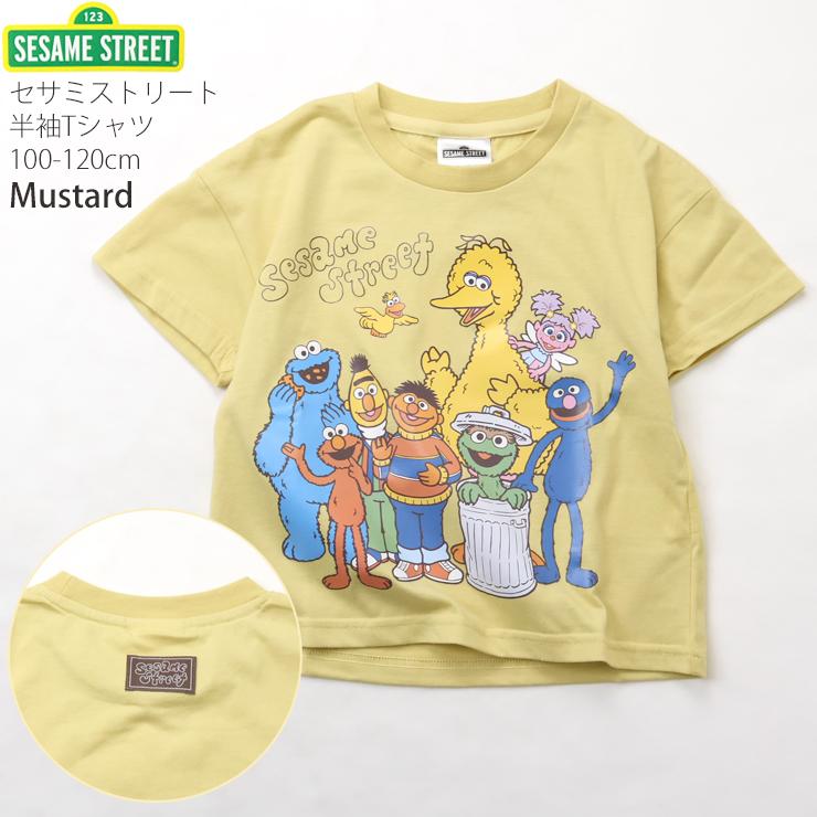セサミストリート キッズ 半袖Tシャツ キャラクター エルモ クッキー