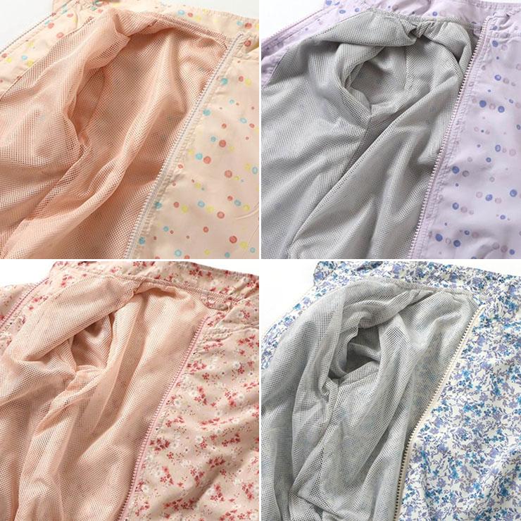 seraph ウィンドブレーカー ドット 小花柄 フードなし 撥水加工 ジップアップ セラフ 90 100 120 130 140 S405015 子供 女の子 | Seraph | 10