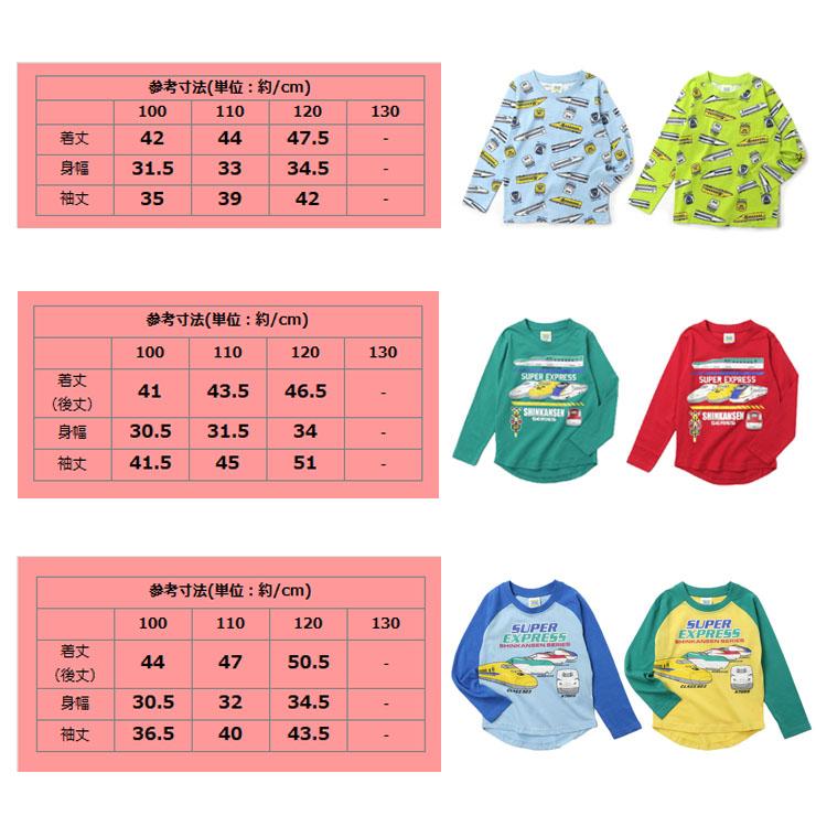 電車 新幹線 長袖Tシャツ ラグラン 総柄 ドクターイエロー 電車 新幹線 長袖Tシャツ ラグラン 総柄 ドクターイエロー