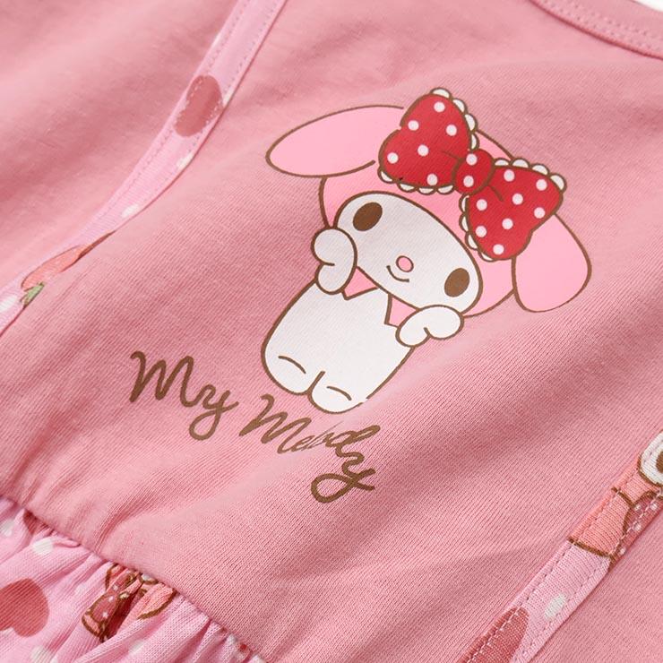 サンリオ キッズ 半袖ワンピース マイメロディ プリント 総柄