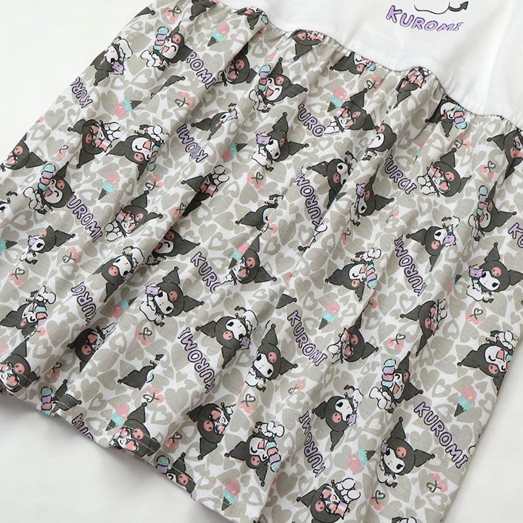 サンリオ クロミ 肩あき 半袖 ワンピース 女の子 キッズ 子供服 綿100 