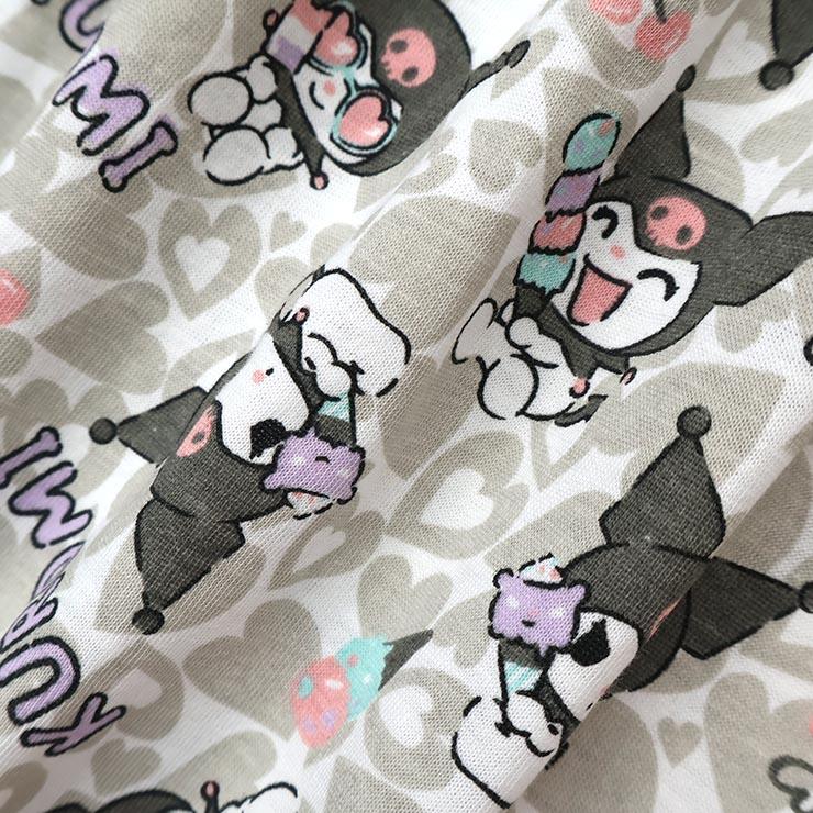 サンリオ クロミ 肩あき 半袖 ワンピース 女の子 キッズ 子供服 綿100 
