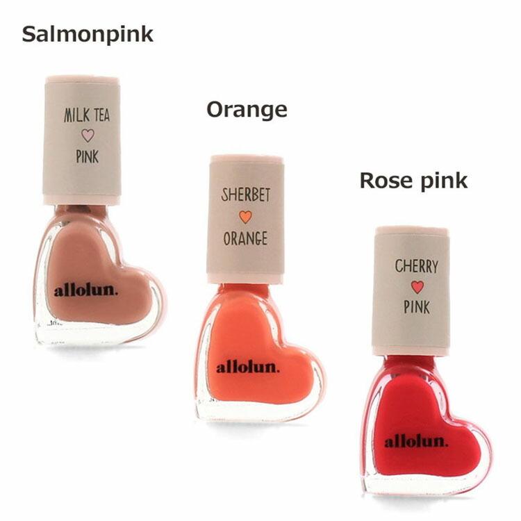 Allolun オールオルン ネイル マニキュア 内容量60ml ピンク オレンジ はがせる水性ネイル ミント レインボー パープル レッド シルバー 信用 イエロー
