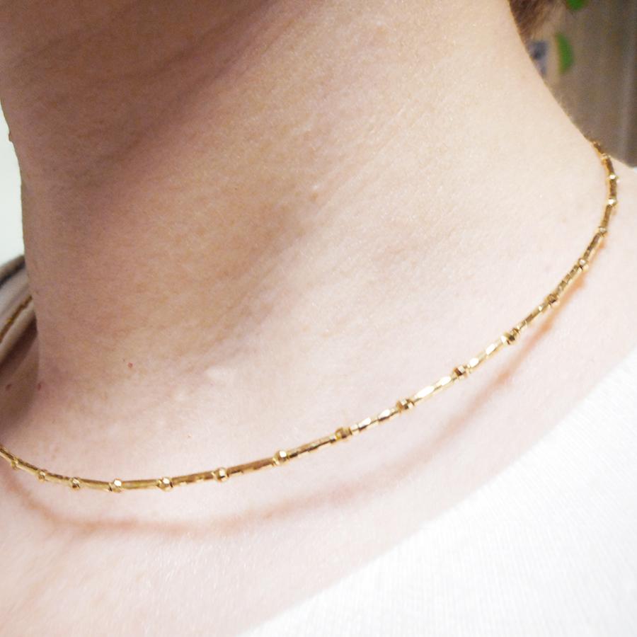 K18イエローゴールド オメガネックレス 磁気ネックレス ワンランク