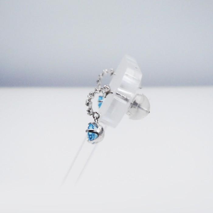 K14 ホワイトゴールド ブルートパーズ ピアス : Piccoli-punti - 通販