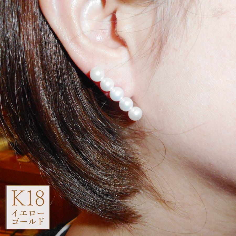 K18イエローゴールド 本パール ピアス エレガント : jp0037 : Piccoli  