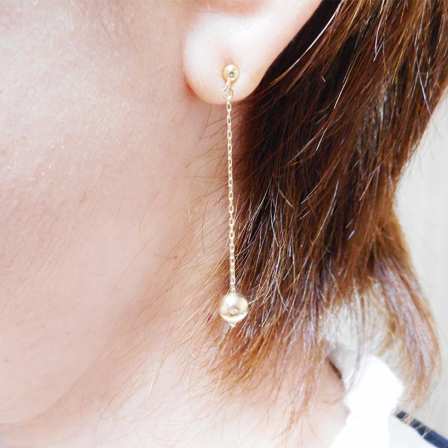 K18 イエローゴールド ジガネピアス スタッドタイプ : Piccoli-punti 