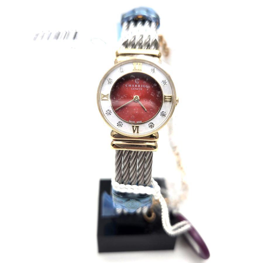 シャリオール CHARRIOL 028YD1.540.577 サントロペ 日本限定 ベゼルシェル クォーツ レディース 極美品 _946897 CHARRIOL（シャリオール） 028YD1.540.577 日本限定モデル ST-TROPEZ