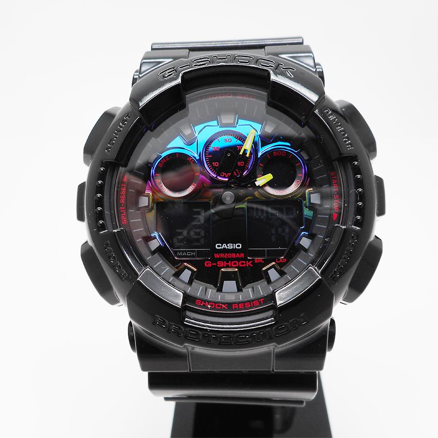 G-SHOCK GA-100RGB-1AJF 耐磁時計 1/1000秒ストップウォッチ 国内正規