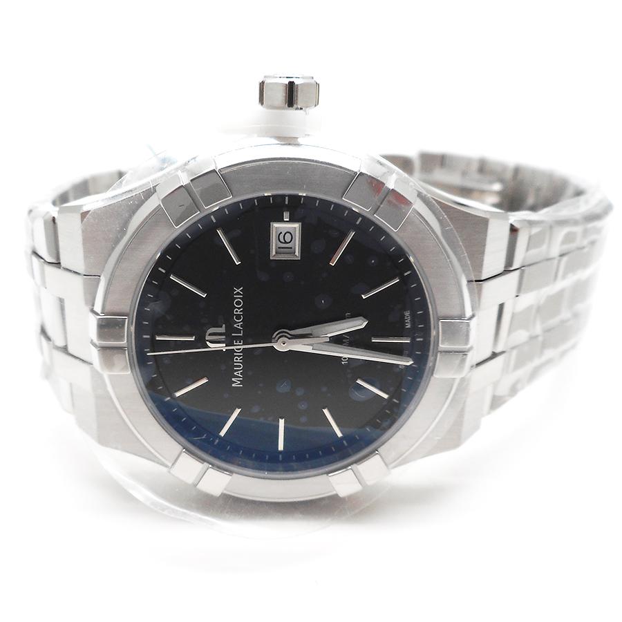 モーリスラクロア アイコン AI1108-SS002-330-1 クオーツ 40mm ブラック文字盤の画像