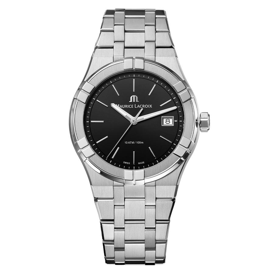 モーリスラクロア アイコン AI1108-SS002-330-1 クオーツ 40mm ブラック文字盤の画像