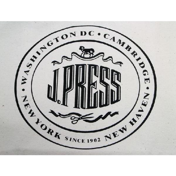 【J.PRESS】Cotton Tote with logo J.プレス WH JPRESStoteWHPICCOLO MONDO