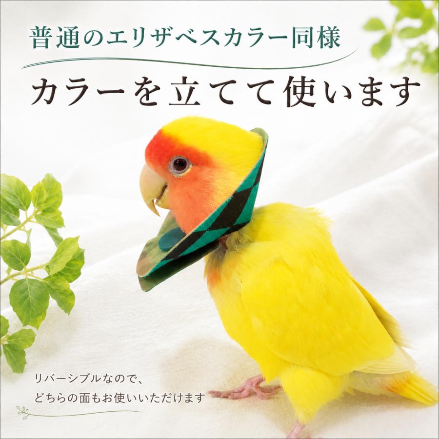 鳥 エリザベスカラー(市松模様) 1枚・3サイズ・4g : 小鳥のエリザベス