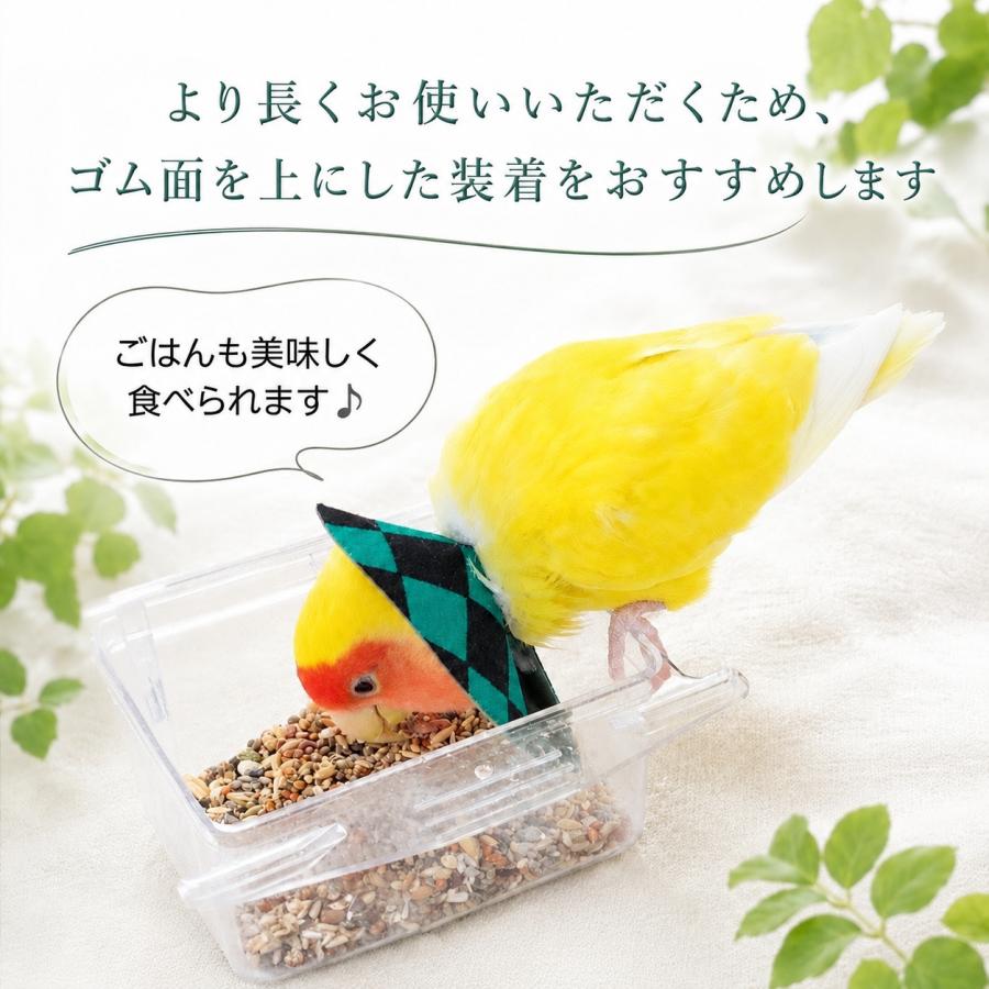 鳥 エリザベスカラー(市松模様) 1枚・3サイズ・4g : 小鳥のエリザベス