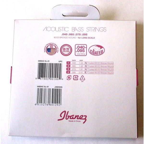 Ibanez アイバニーズ 4弦 アコースティックベース弦 IABS4C