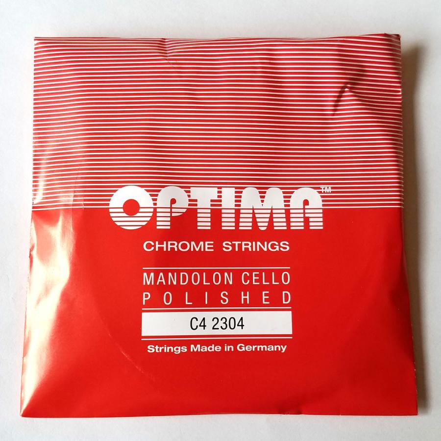 OPTIMA]オプティマ マンドロンチェロ弦 レッド C4弦 バラ弦 2本入り