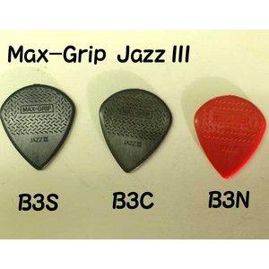 Jim Dunlop　ギターピック　Max-Grip Jazz III 471-B3S、 471-B3C 、471-B3N｜pick-store