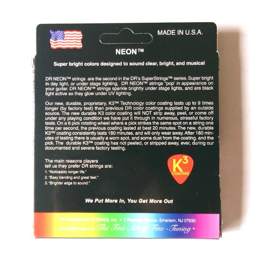 DR Strings ＤＲ弦　エレキギター弦 NMCE-2/10 マルチカラー ネオン　コーテッド MEDIUMゲージ 2セットパック |  | 01