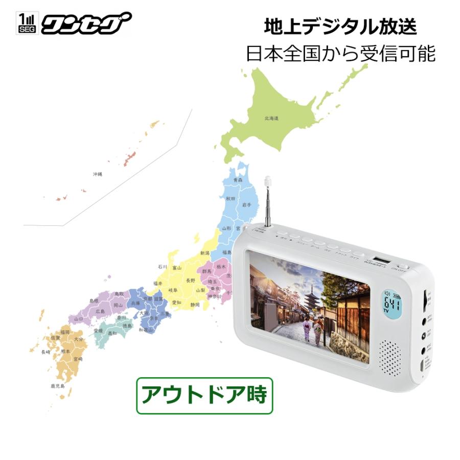 4.3インチポータブルテレビ FM/AMラジオ テレビ録画 ラジオ録音 懐中