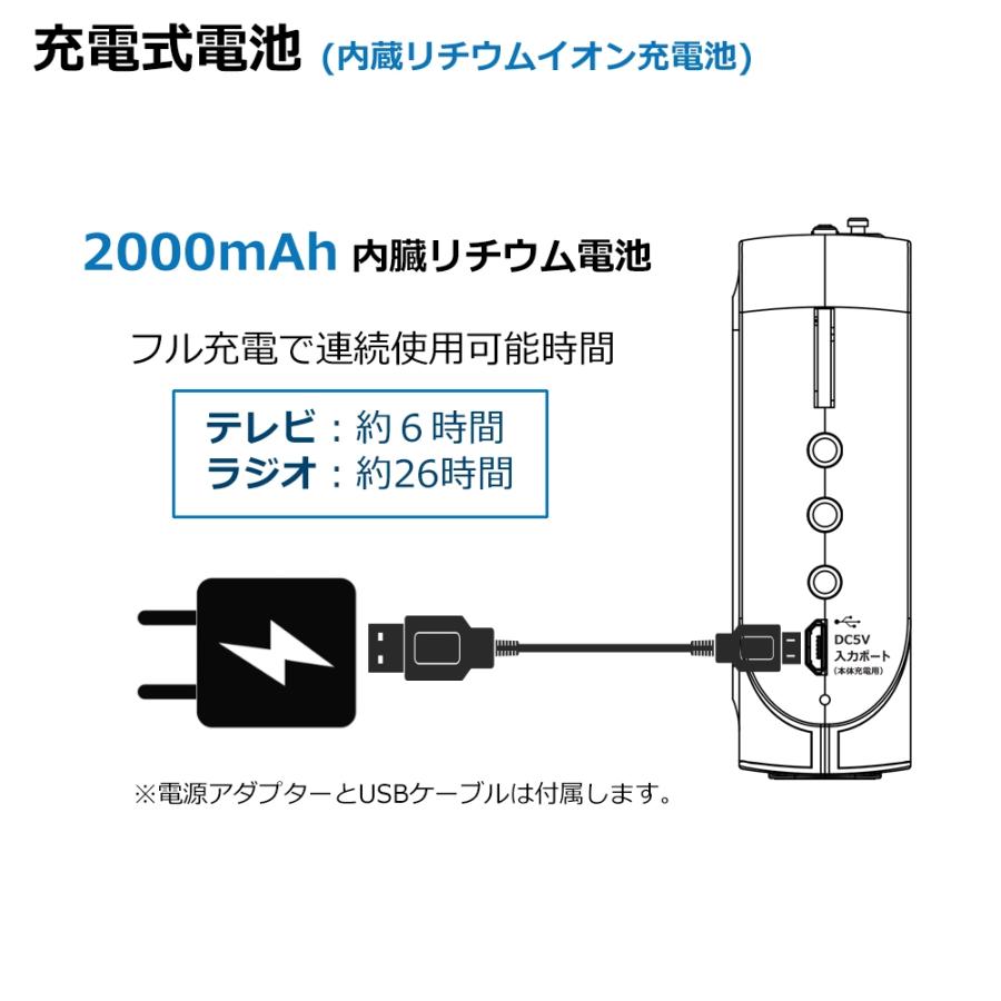4.3インチポータブルテレビ FM/AMラジオ テレビ録画 ラジオ録音 懐中