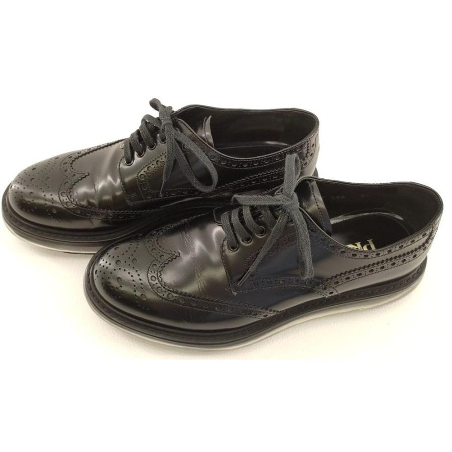 PRADA メンズ エアソールウィングチップシューズ レザー PRADA メンズ エアソールウィングチップシューズ レザー