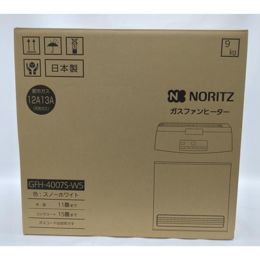 未使用品】NORITZ GFH-4007S-W5 ガスファンヒーター 白 PSTGマーク 